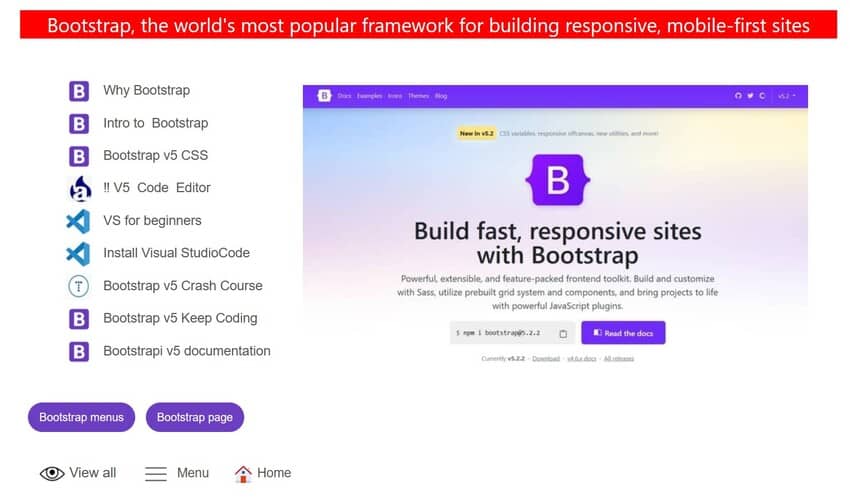 Build responsive sites with Bootstrap page
