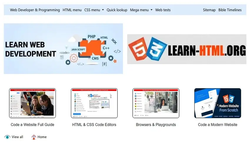 Learn Web development webpage