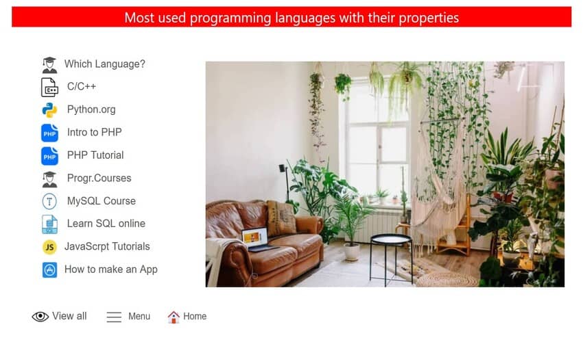 Programming Languages page