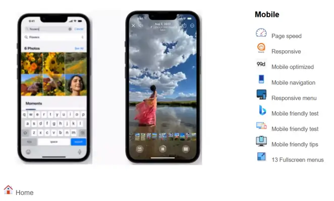 Vertical navigation menu
