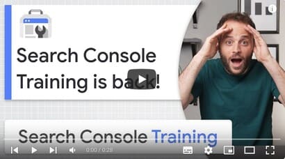 Google Searc Console training YouTube image