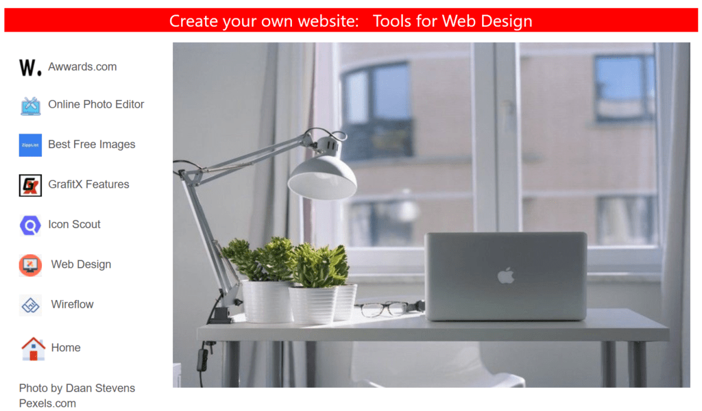 Tools for Web design
