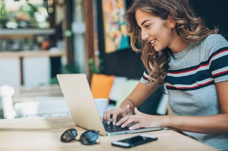 Woman on a Laptop image